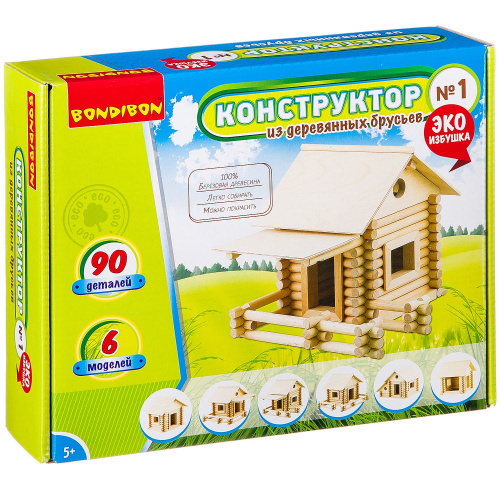 Конструкторы Bondibon Конструктор из деревянных брусьев №1