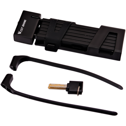 Замок противоугонный велосипедный складной с ключом 4х80мм, 2 замка ,West Biking арт. 0705056