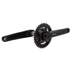 Шатуны Shimano FC-MT210-B2, 170мм, для 2x9 скоростей, интегрированный вал., 36/22T, без защиты, черный