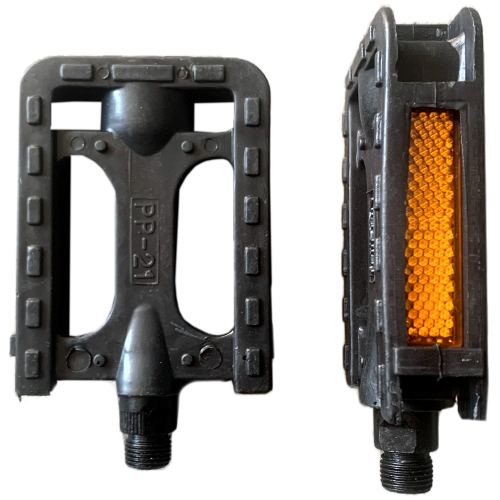 Педали «TAIPAN» пластмассовая. модель: РР-21. (М14,29х1,27мм.(9/16"х2СН:рО) чёрная. Индия.