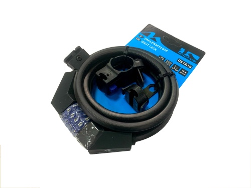 Замок 5-233853 вело кодовый (4 разряда) 12х1500мм шестигран. сечение полупрозр. (24) M-WAVE