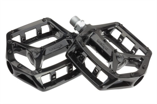 Педали 6-190439 МАГНИЕВЫЕ MG-3 ось Cr-Mo герм. промподшипники, со смен. шипами, облегч. черные WELLGO