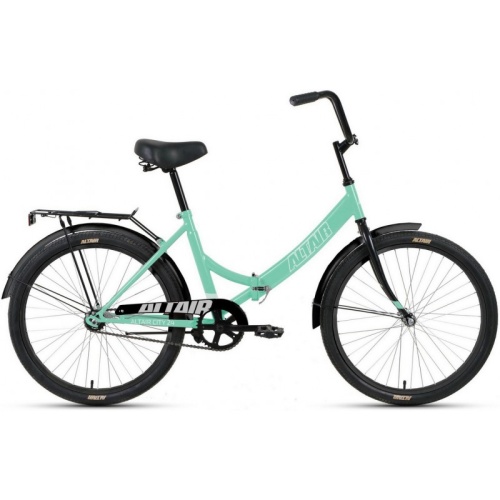 Велосипед ALTAIR CITY 24 (24" 1 ск. рост. 16" скл.) 2020-2021, мятный/серый, RBKT1YF41006