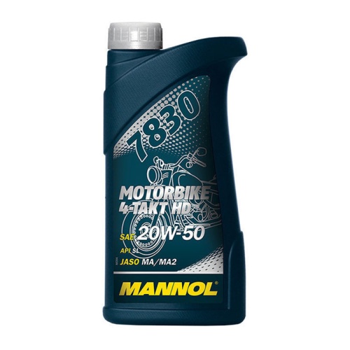 Масло моторное  минеральное для 4-х тактн. двигат.\Мannol 4-Takt Motorbike НD20W-50 1L 7830