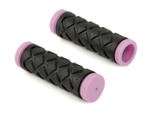 Ручки 8-33455012 на руль детские AGR Junior R5 85мм резиновые, черно-розовые AUTHOR