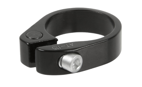 Хомут 5-250802 подсед. 31,8мм алюм. 23г совместим с карбон. рамами (10) (на блистере) черный ZOOM