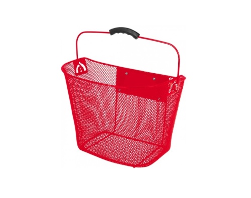 Корзина 5-431713 перед. 35х25х25/22см быстросъемная д/руля 25,4/31,8мм сталь (10) КРАСНАЯ