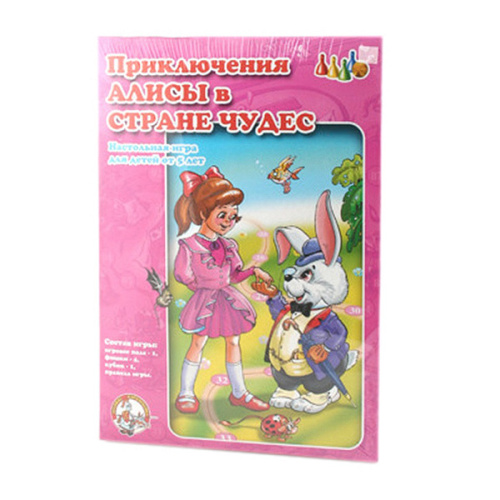 Настольная игра-ходилка Приключения Алисы в Стране Чудес, 00287