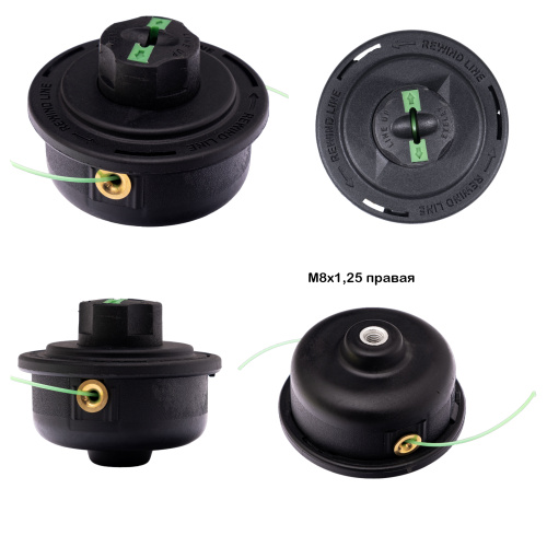 Головка для электротриммера Makita, отверстие M8x1,25RHF, правая резьба, намотка лески без разборки