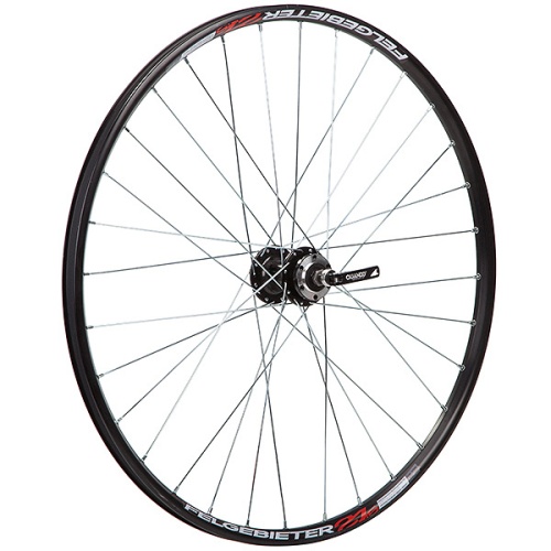 Колесо 27,5" переднее, двуст. обод, 32сп, эксц. диск 