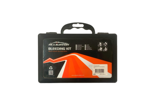 Набор для прокачки дисковых гидравлических тормозов ALLIGATOR HK-UBK001-TK для TEKTRO/SHIMANO (шприцы, фиттинги, торм. жидкость и пр) 6-200230-1