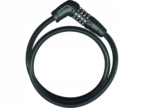 Замок 05-0040803 вело кодовый 4х разр Steel-O-flex 5410C/85см BK SCLL Numerino класс защиты 3/15 с крепленим, черный ABUS