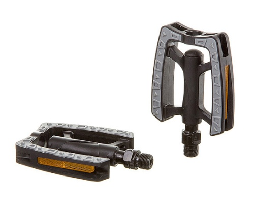 Педали FP-212, пластик, ось 9/16", прорезин. вставки, Х95351