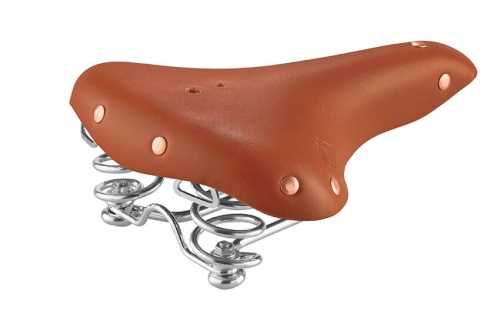 Седло MONTE GRAPPA 04-001039 РЕТРО комфорт 260х210мм натур. 3х слойн. кожа, HANDMADE хром. коричн.