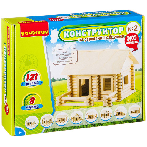 Конструкторы Bondibon Конструктор из деревянных брусьев №2