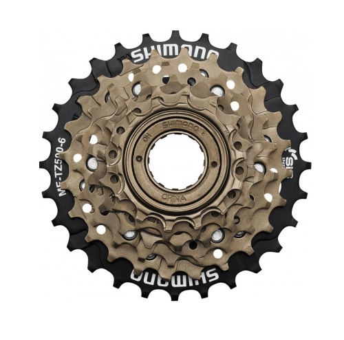 Трещотка 6ск. Shimano TOURNEY AMFTZ5006428, 2-6004, 14-28 HG/UG (аналог MF-TZ20) коричн.