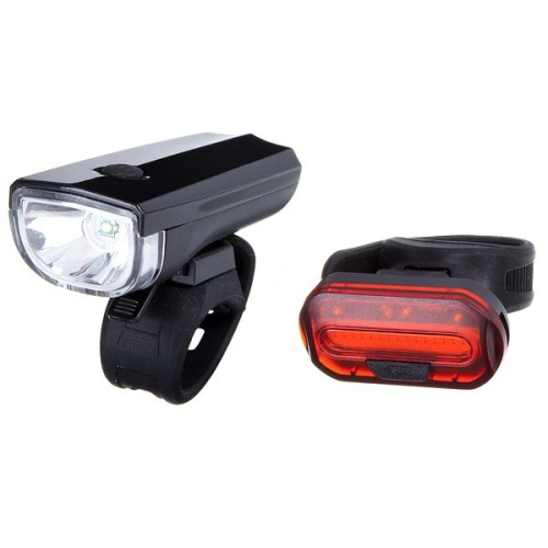 Комплект фонарей велосипедныхSTG,JY7024+6068T,задний+передний,резин.Хомут.Бат:(2*CR2032)(нет в комл)