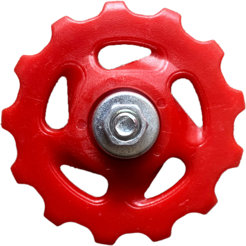 Ролик (звёздочка средняя) заднего переключателя 13Т. цвет красный.