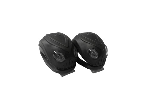 Фонари (комплект), JY-267-18, 4 светодиода, 2 режима, CR2032*2 шт, силикон, 22.2-31.8 мм, черный, JI