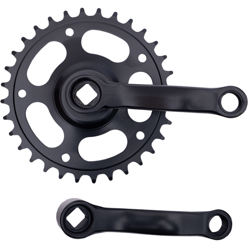 Система 5-350712 (старый арт 5-350750) передняя 1скор. сталь 12-18" 1/2х3/32 32зуб. шатуны 102мм  черная