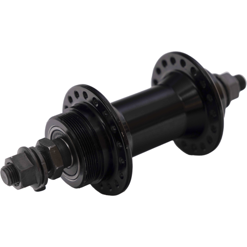 Втулка переднего колеса в сборе c резьбой под дисковый тормоз "МТВ", 36Н. 14G. Цвет чёрный.