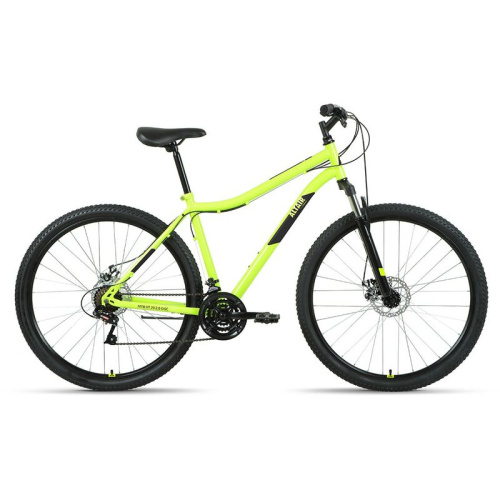 Велосипед ALTAIR MTB HT 29 2.0 D (29" 21 ск. рост. 19") 2022, ярко-зеленый/черный, RBK22AL29169