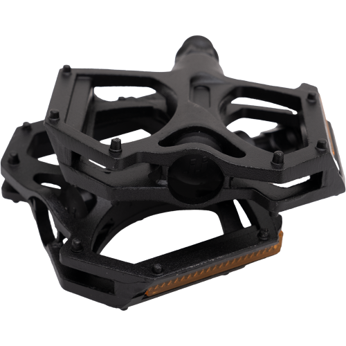 Педали «HENGCHI», AL-чёрная с катафотом улутшенного качества (модель: JD-122) МТВ/CITY. Резьба крепления М14,29х1,27мм. (9/16"х20tpi)