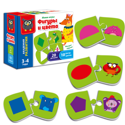 Игра настольная Мини-игра Формы и цвета