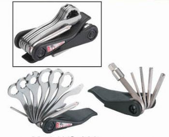 Набор 6-14280 универ. складной шестигран. YC-280 шестигр. 2/2.5/3/4/5/6/8мм +/-, накидн. ключи спиц. кл. BIKEHAND