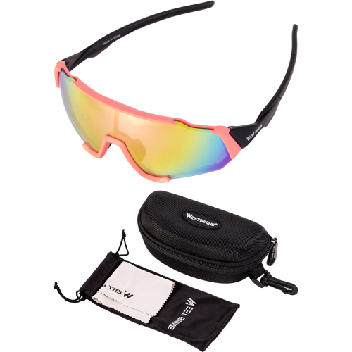 Велосипедные очки солнезащ.со сменными линзами+чехол, West biking арт. 0703131