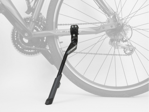 Подножка 8-16505200 алюминиевая AKS-630 R18 24-29" RS усиленная, одноперьевая крепл к зад. перу D=22-25мм на 3 болта, 330гр, черная AUTHOR