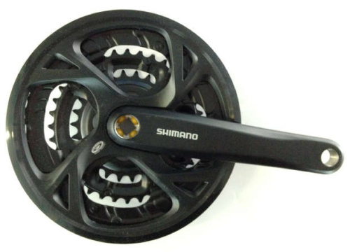 Система 2-720227 9ск EFCM371E866CL ALTUS, M371, 175 мм, квадрат, 48/36/26T с болтами, с защитой, черный, Малайзия SHIMANO