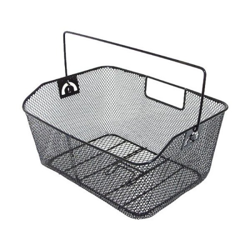 Корзина 5-431540 задняя 41х30х18/15см сталь на багажник с ручкой (20) черная