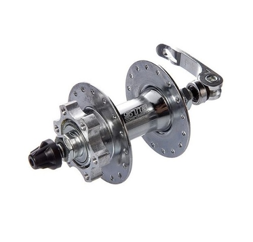 Втулка передняя STG A25, сталь, 32 отв. с эксц., под диск, серебр., Х87898