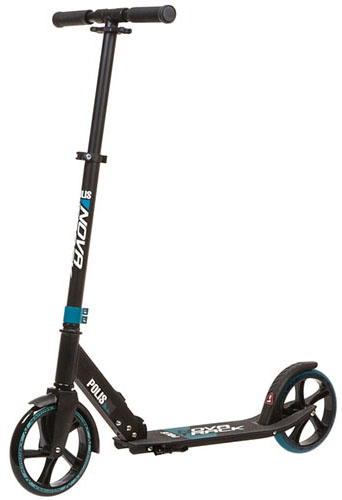 Самокат для детей NOVATRACK POLIS PRO алюминий, складной с помощью кнопки на раме, колеса PU 200*200