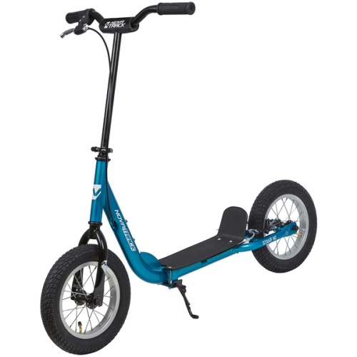 Самокат внедорожный Novatrack STAMP N2, руч тормоз V-brake, мягкая накл на руле, синий12STAMPN2.BL20