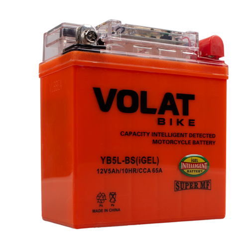АКБ 5Ah Volat YB5L-BS (R+) (iGEL) 119х60х129 