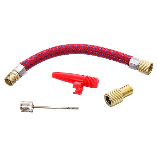 Комплект насадок для насоса, (для мячей, для надувных элементов, переходник с велониппеля, шланг)