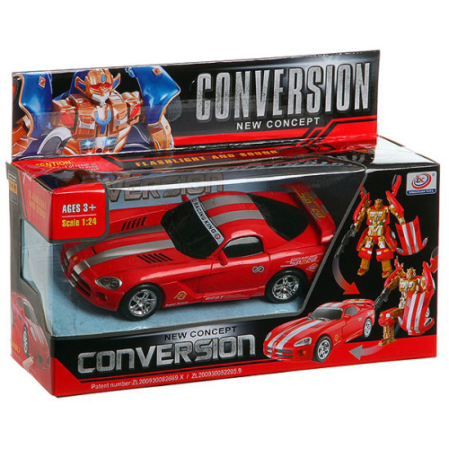 Машинка-трансформер Conversion New Concept, желтая, 1:24, 899K-6