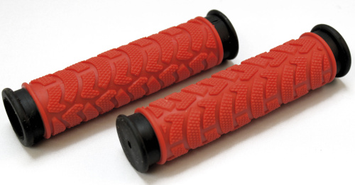 Ручки .C49RB на руль 3-125 резиновые 125мм 2-х компонент. красно-черные CLARKS