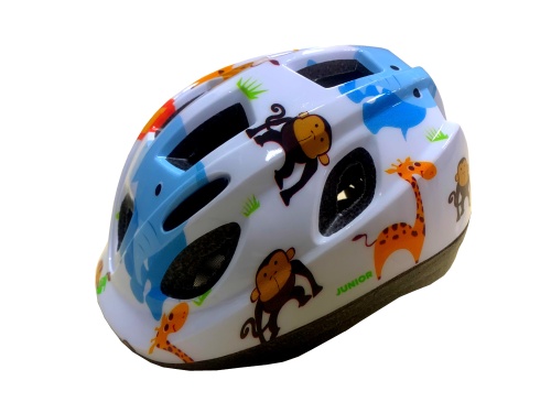 Шлем .детский/подростк. 5-731881 с сеточкой 12отв. INMOLD 54-56см ZOO/белый (10) M-WAVE JUNIOR