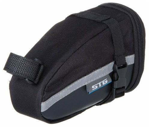 Сумка под седло STG мод.13196, черная. размер M
