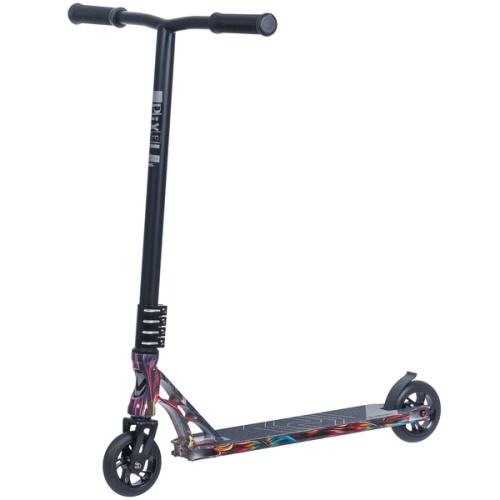 Самокат NOVATRACK PIXEL PRO BL, PU колеса 110 мм с алюмин.ободом, жесткость PU 88A, пром.подшипник, 