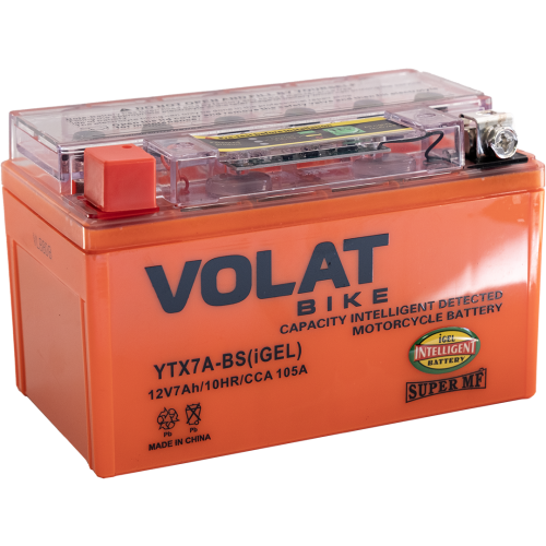 Аккумуляторная батарея 7Ah ZUBR BIKE PREMIUM YTX7A-BS L+, 150х86х94  