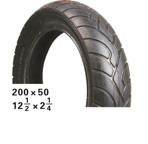 Покрышка.200 x 50 09-500198 ВЕЛОСИПЕДНАЯ слик черная HOTA