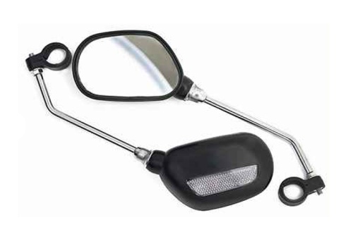 Зеркало овальное с отражателем, металлическое, 2 шт. в упак.