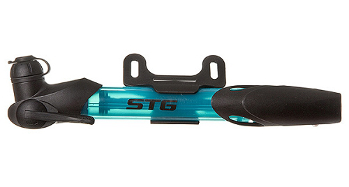 Насос ручной пласт. STG GP77C, телескоп. прозрачный, синий, Х88758