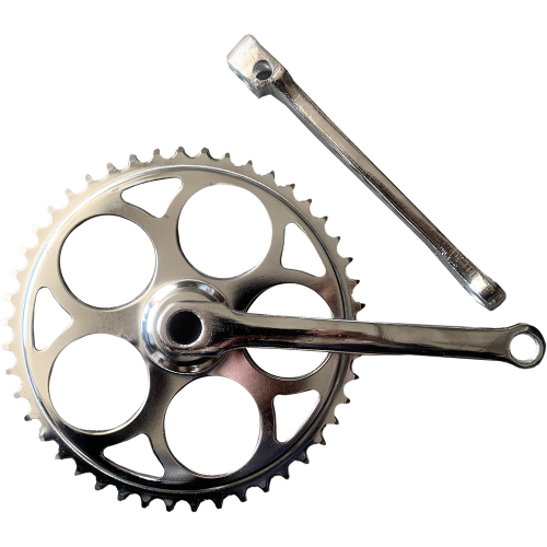 Шатуны 1зв. 46T, L-165 мм. под клин хром.,  (упак=25компл.), цена за 1компл. - 14,99р., от упак=13,49р