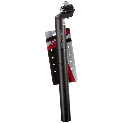 Штырь подседельный STG 30,9 * 350 черный, с зажимом, с белым logo, алюм