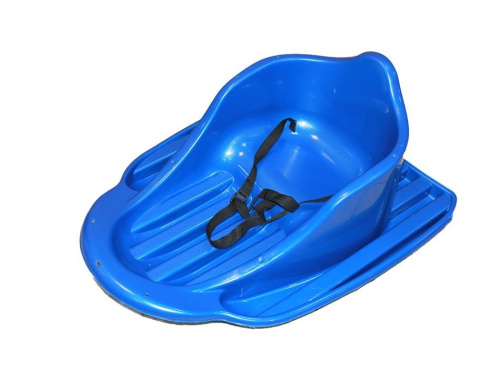 Санки-ледянка со спинкой (голубые)